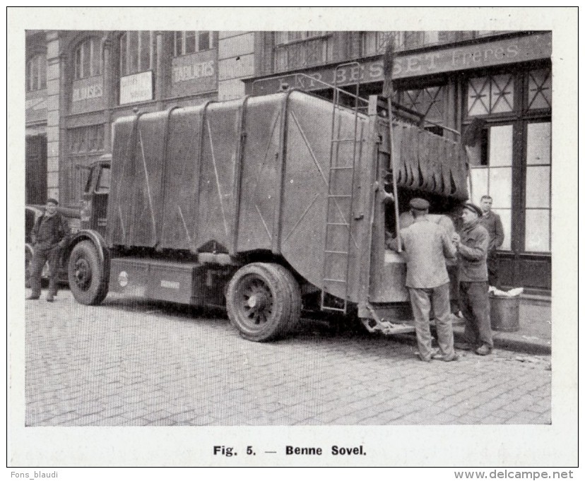 1949 - Iconographie Documentaire - Camion Benne Sovel - FRANCO DE PORT - Camions