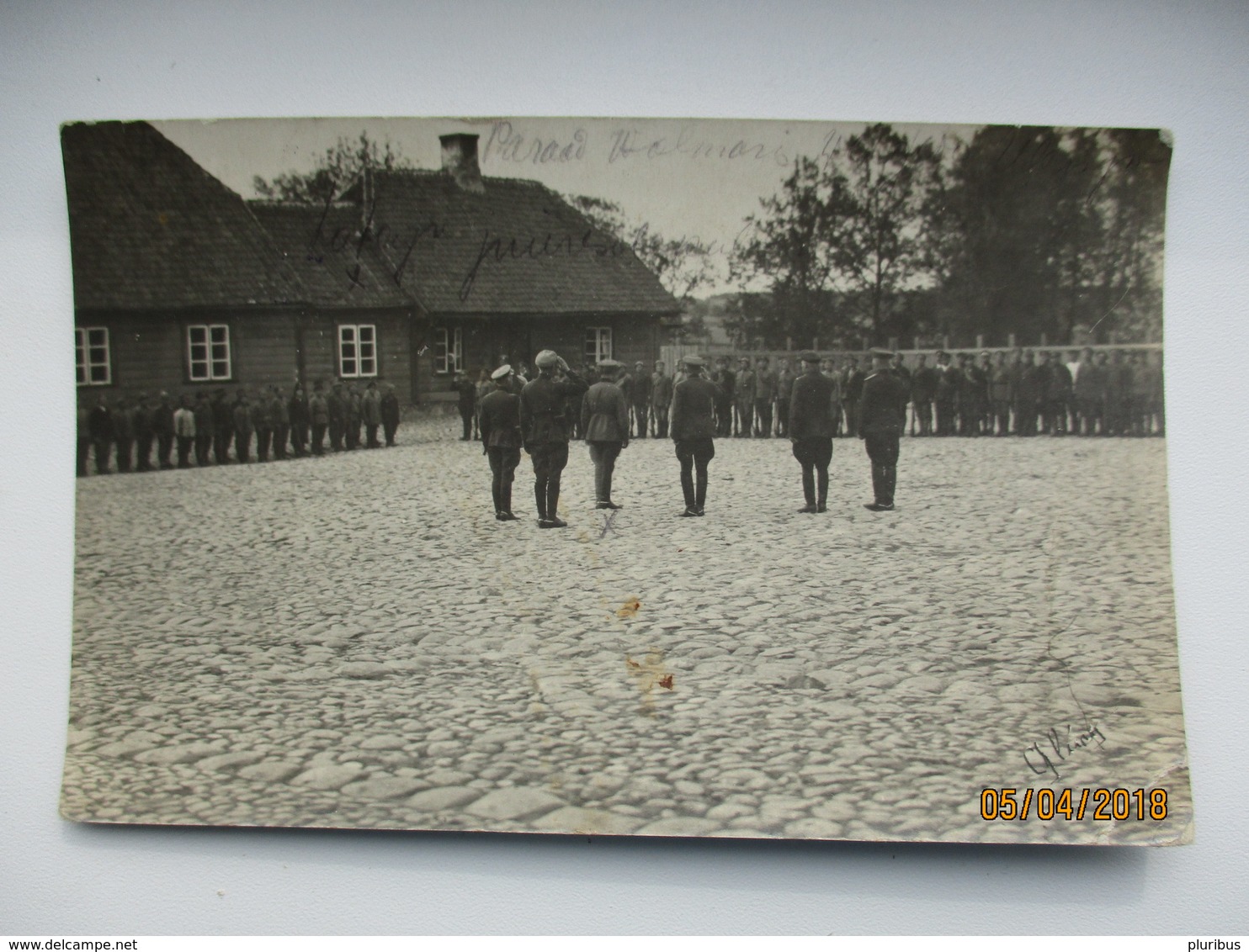 RARE! 1919 LATVIA VALMIERA  PARADE OF ESTONIAN TROOPS AFTER LIBERATION OF WOLMAR , FIELDPOST , 0 - Latvia