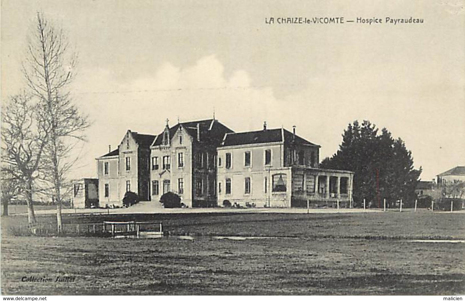 - Vendee - Ref-E503- La Chaize Le Vicomte - Hospice Peyraudeau - Hospices - Sante - Carte Bon Etat - - La Chaize Le Vicomte