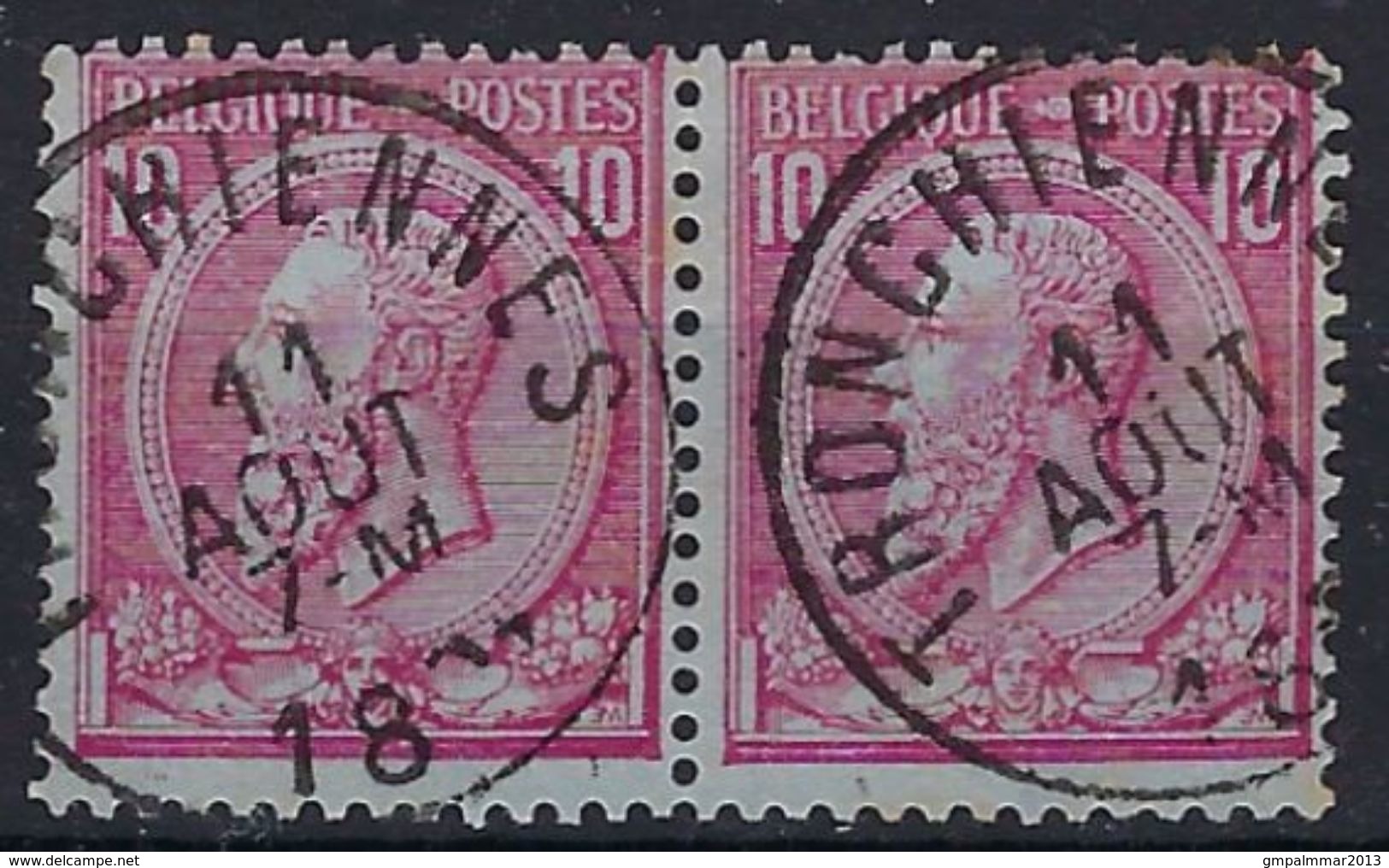 Nr. 46 (2x) Met  Stempel TRONCHIENNES   ; Staat Zie Scan ! Inzet Aan 5 € ! - 1884-1891 Leopoldo II