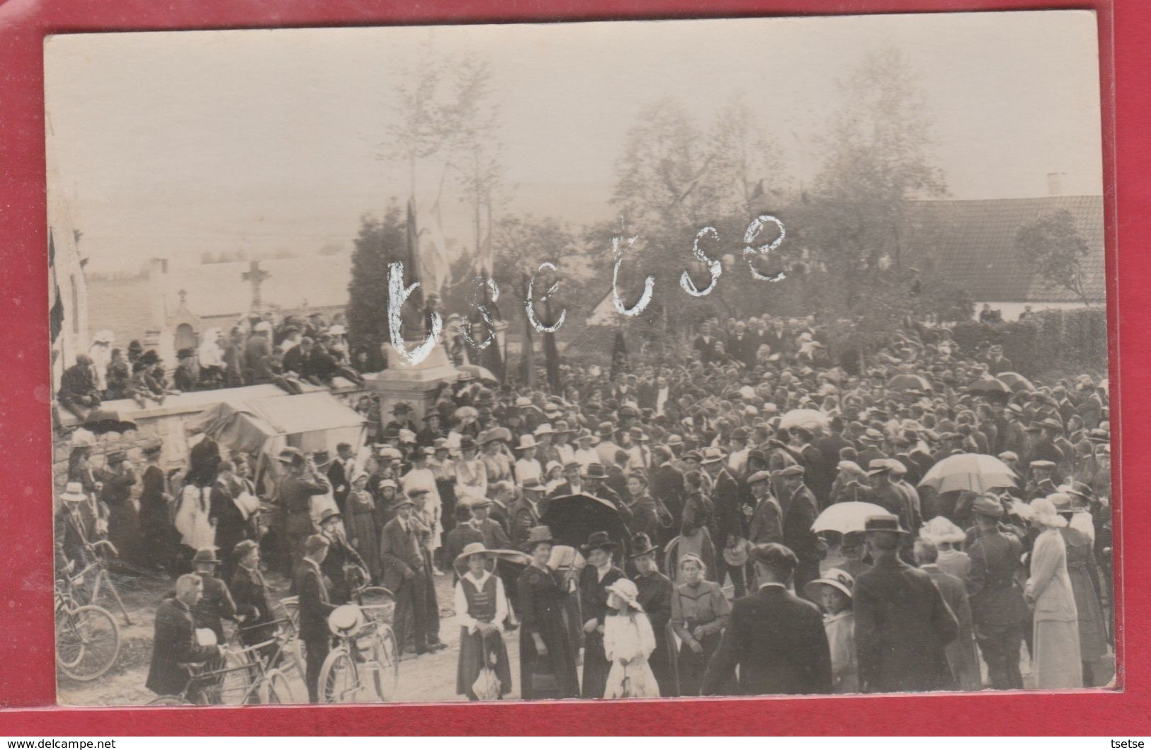 Vergnies - Fête De Le Libération 1919 ... Monument Gossec - Carte Photo (voir Verso ) - Froidchapelle