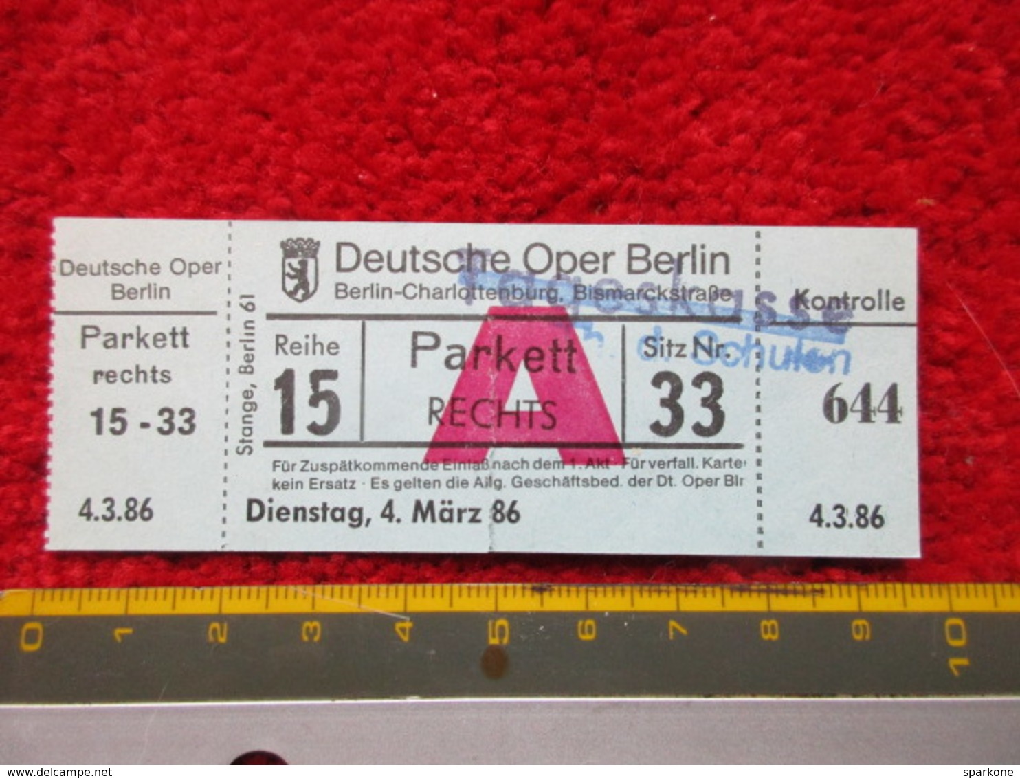 Deutsche Oper Berlin / 1986 - Monde