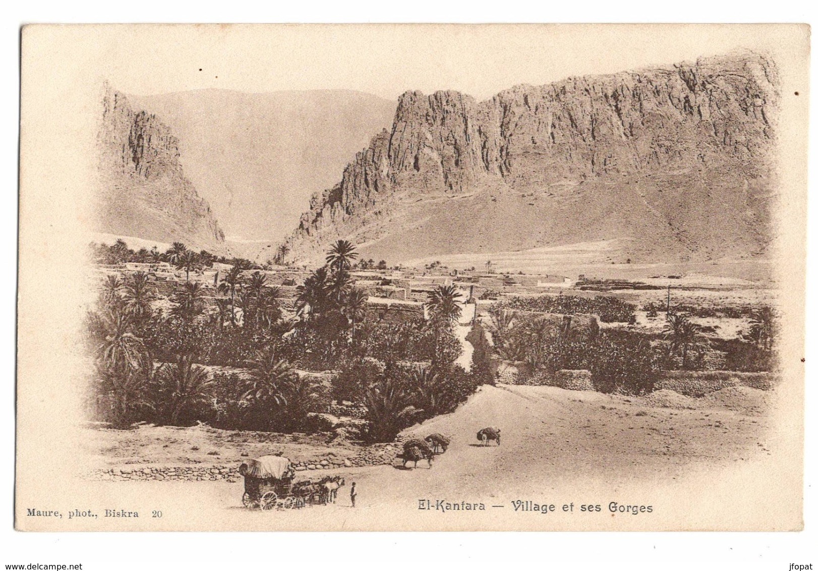 ALGERIE - EL KANTARA Village Et Ses Gorges, Diligence - Autres & Non Classés