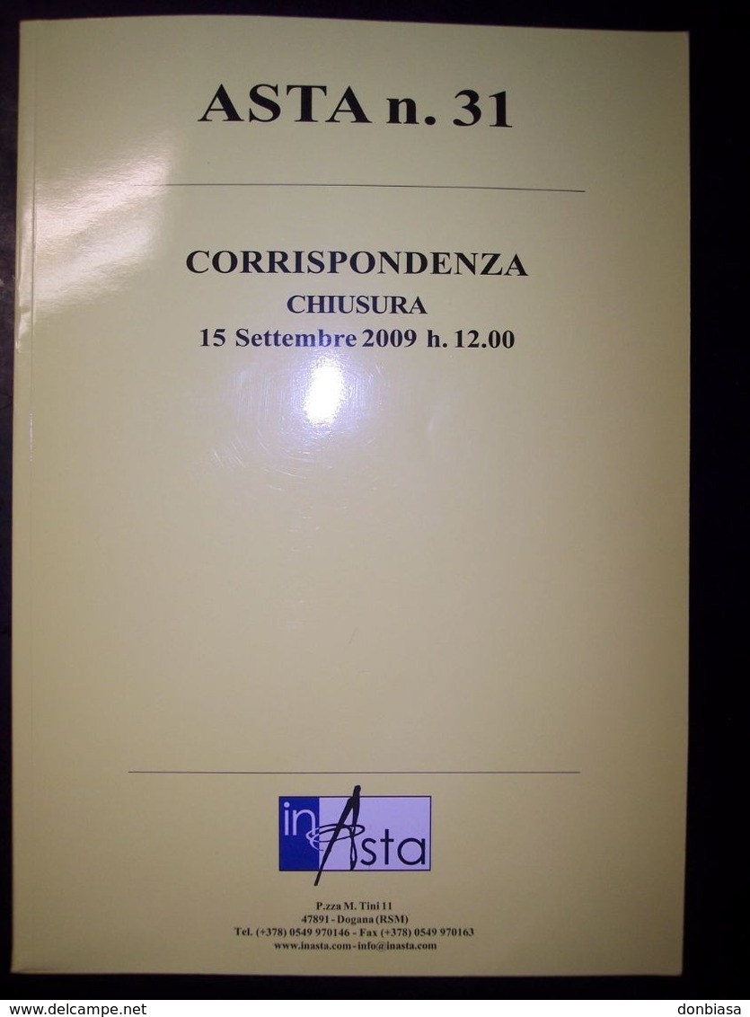 Catalogo Asta Inasta N. 31 - 15 Settembre 2009 (Monete E Cartamoneta) - Literatur & Software