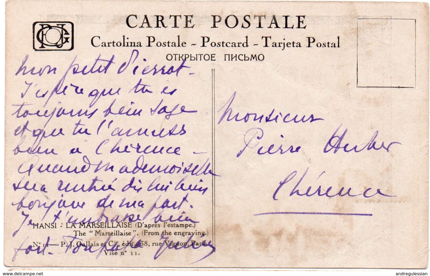 Carte Postale Signée Hansi - Hansi