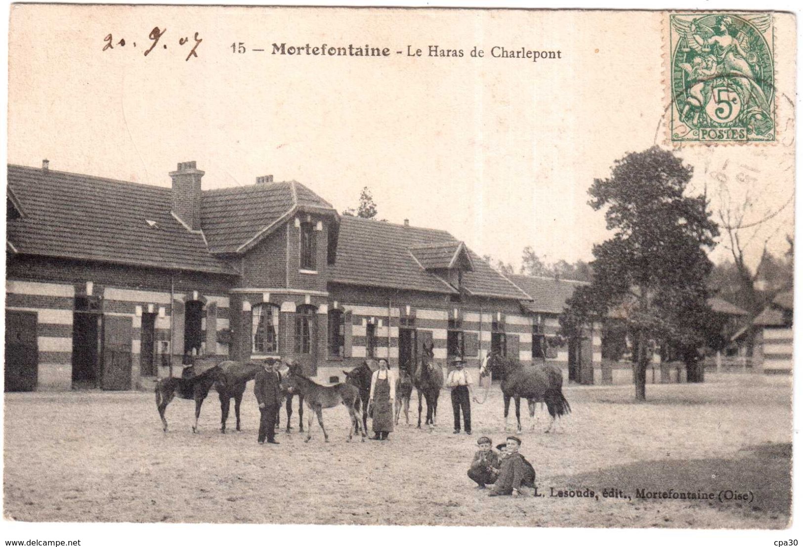 CPA OISE.MORTEFONTAINE.LE HARAS DE CHARLEPONT - Other & Unclassified