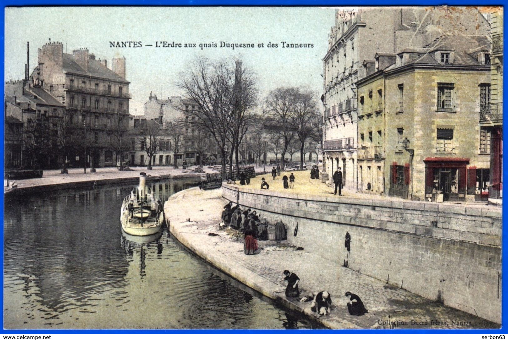 1 CPA COULEUR NON ÉCRITE N° 25 NANTES L'ERDRE QUAIS DUQUESNE ET DES TANEURS 44 LOIRE ATLANTIQUE - NOTRE SITE Serbon63. - Nantes