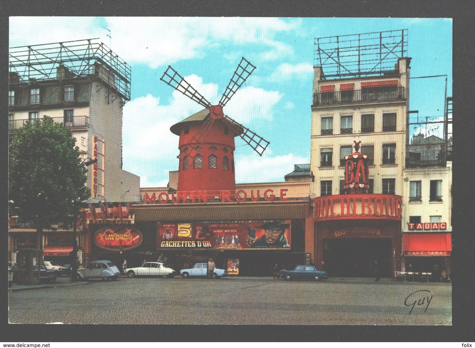 Paris Et Ses Merveilles - Le Moulin Rouge, Place Blanche - Classic Car Citroën DS, 2CV, Bar Tabac - Andere Monumenten, Gebouwen