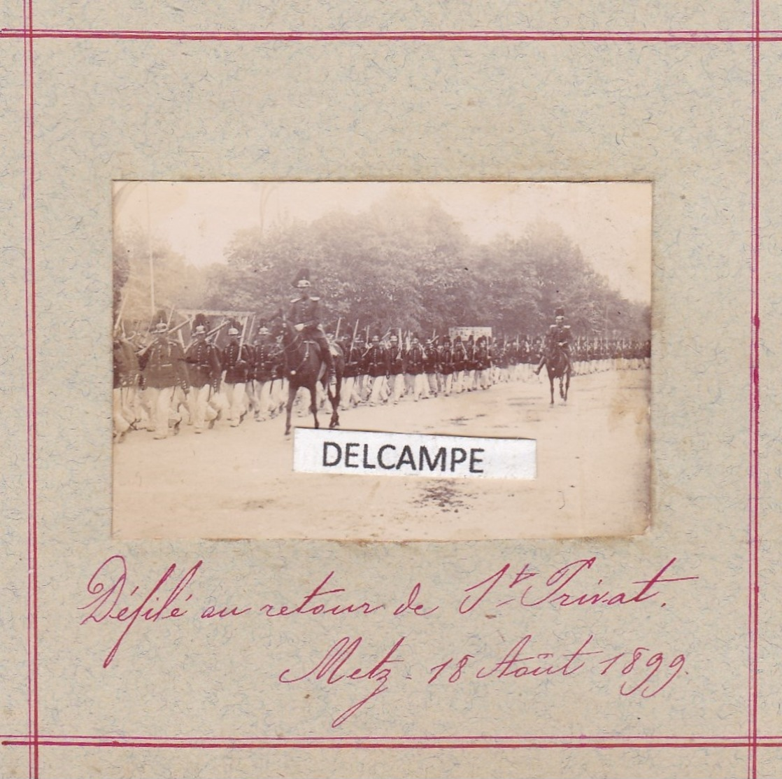 METZ 1899 - Photo Originale De L'occupation Allemande, Le Défilé Au Retour De Saint Privat ( Moselle ) - Lugares