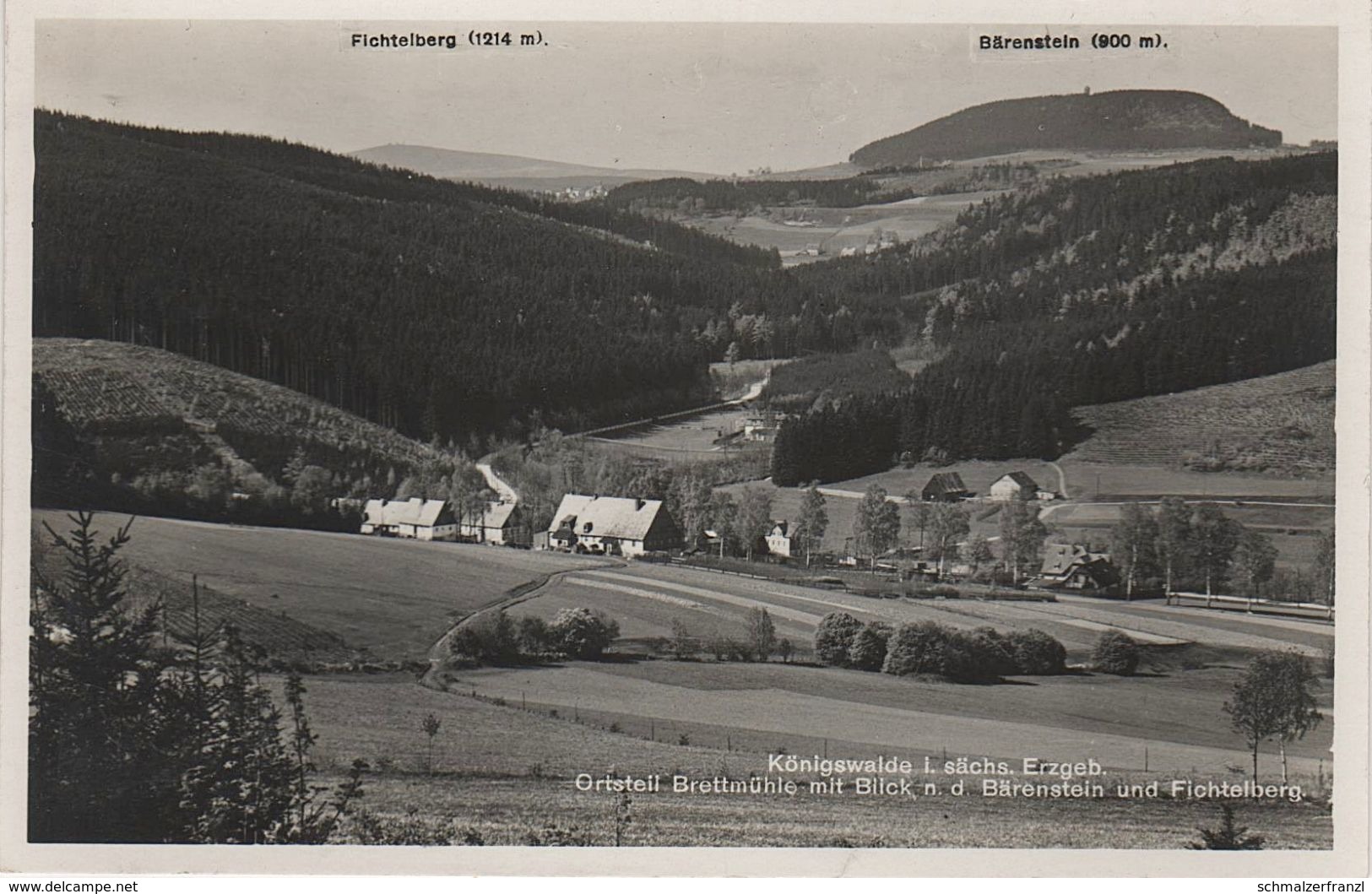 AK Königswalde Brettmühle Gasthof Annaberg Bärenstein Kühberg Grumbach Jöhstadt Weipert Christophhammer Pleil Erzgebirge - Königswalde