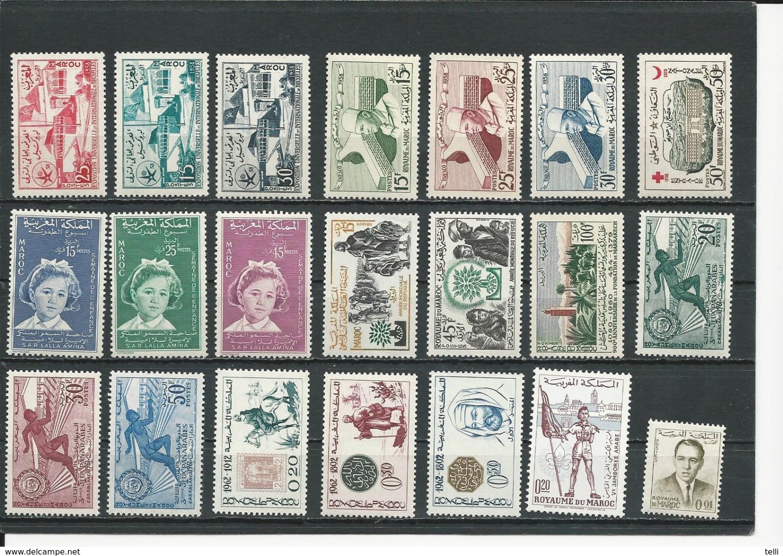 MAROC  Voir Détail (21) ** Cote 9,00 $ 1958-62 - Maroc (1956-...)