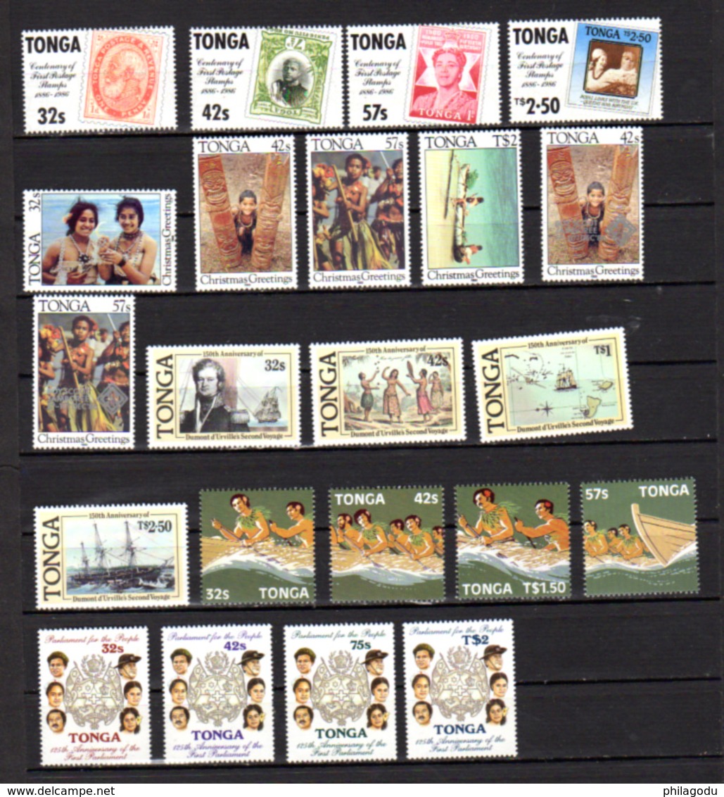 1985-87  Tonga, Séries  Entre Yv. 602 Et 680**, Cote 260 €, - Tonga (1970-...)