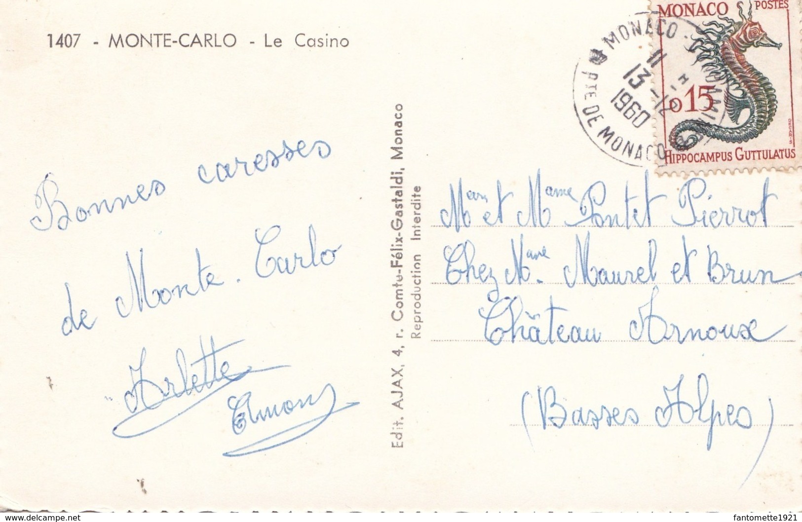MONTE CARLO LE CASINO/VEHICULES EN STATIONNEMENT (dil356) - Monte-Carlo