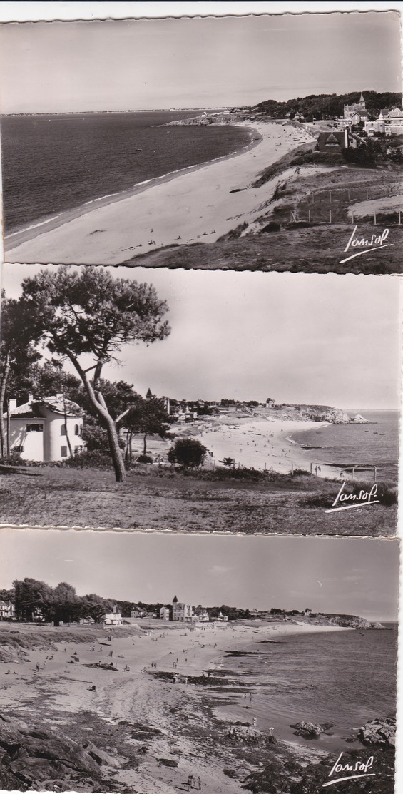 Vue Générale De La Plage PORNICHET Loire Atantique Lot De 3 Cartes N°je4 - Autres & Non Classés