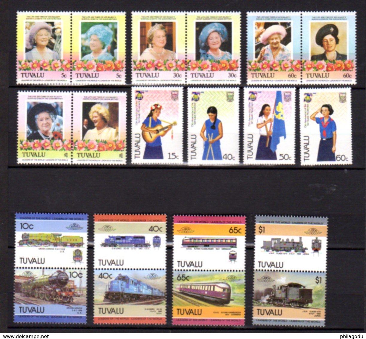 1985-87  Tuvalu, Séries  Entre Yv. 319 Et 463**, Cote 113 €    Thématiques - Tuvalu (fr. Elliceinseln)