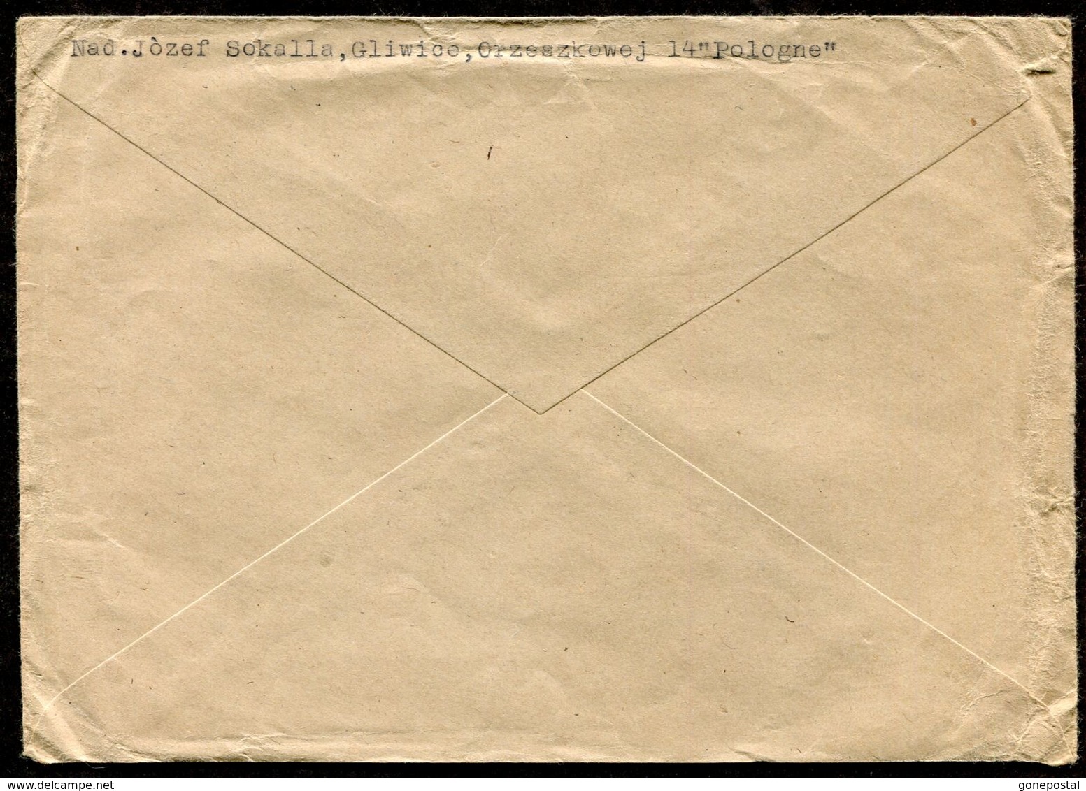 D857 - POLAND Gliwice 1945 Cover To Red Cross In Switzerland. Name Sokalla - Briefe U. Dokumente