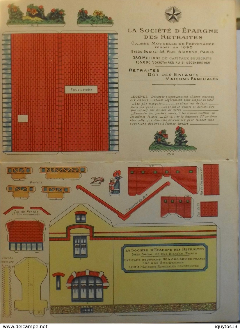 MAISON MODÈLE INAUGURÉE EN 1903 PAR Mr LOUBET LA SOCIÉTÉ EPARGNE DES RETRAITES Dim 37.5 X 55cm Déployé -plié 18.5 X 27,5 - Architecture