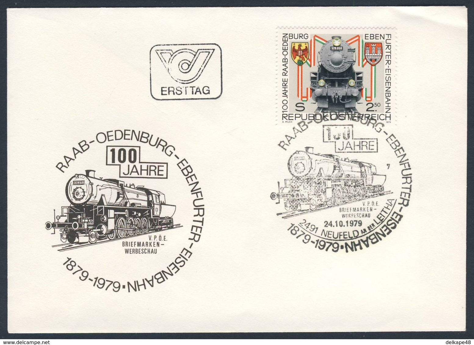 Austria Österreich 1979 Cover / Brief / Lettre - 100 Jahre Raab-Oedenburg-Ebenfurter Eisenbahn 1879-1979 / Railway - Treinen