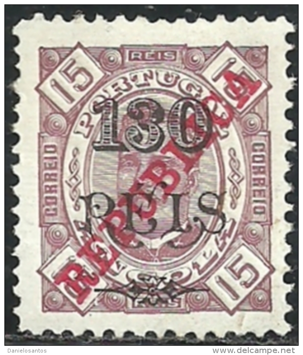 Angola 1915 Provisional Issue 1902 Overprinted REPUBLICA In Carmine A3 King Carlos Mint Hinge Mark - Other & Unclassified