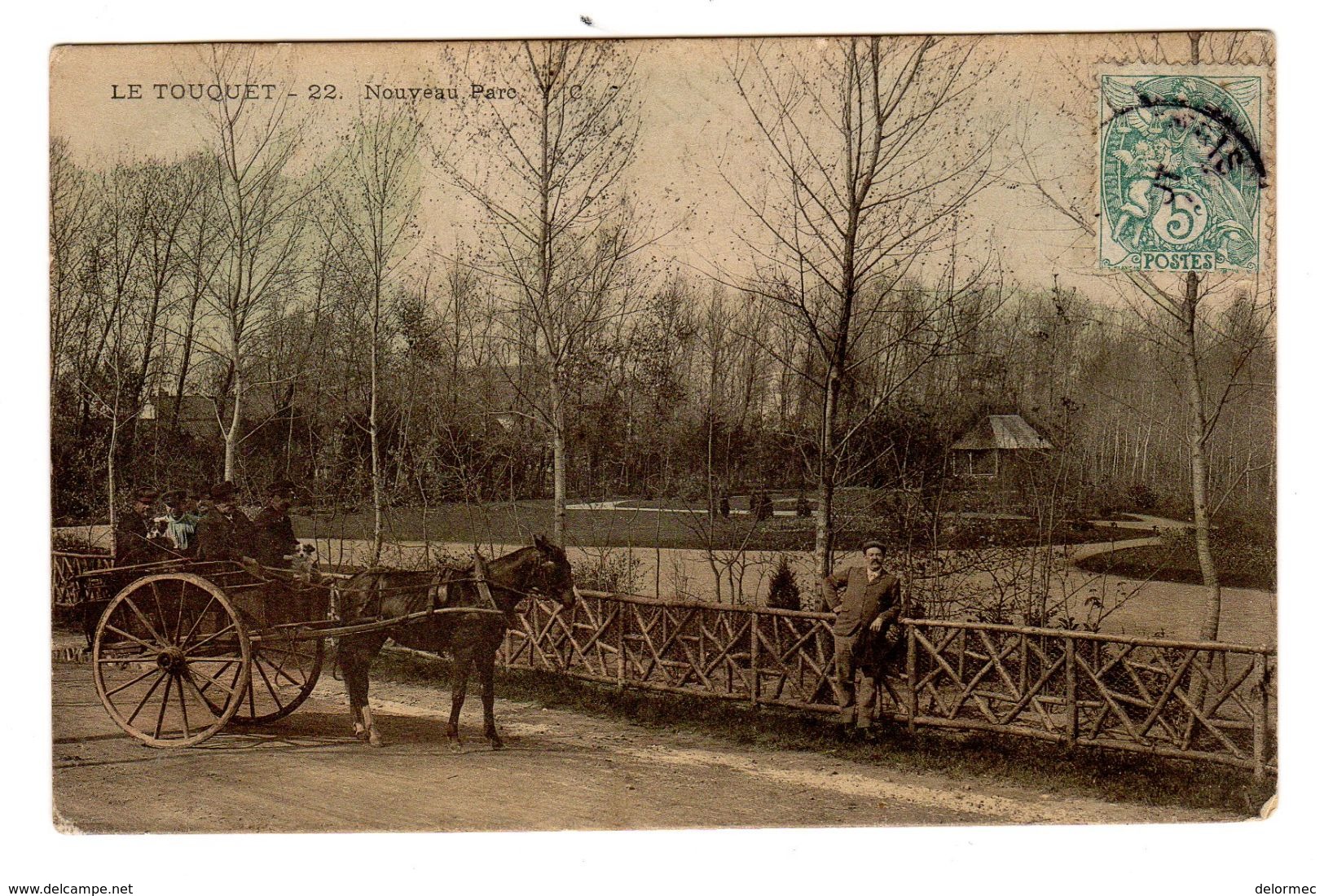 CPA Le Touquet 62 Pas De Calais Nouveau Parc Attelage Cheval Petite Animation éditeur YC N°22 - Le Touquet