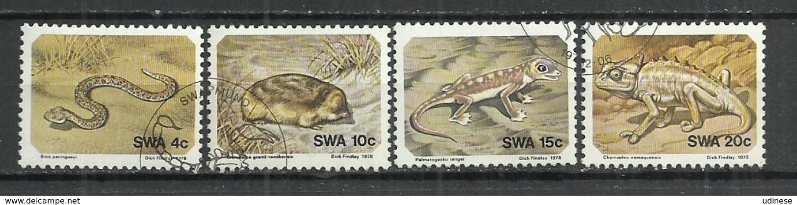 SWA - SOUTH WEST AFRICA 1978 - SMALL ANIMALS OF THE NAMIB DESERT - CPL. SET - USED OBLITERE GESTEMPELT USADO - Autres & Non Classés