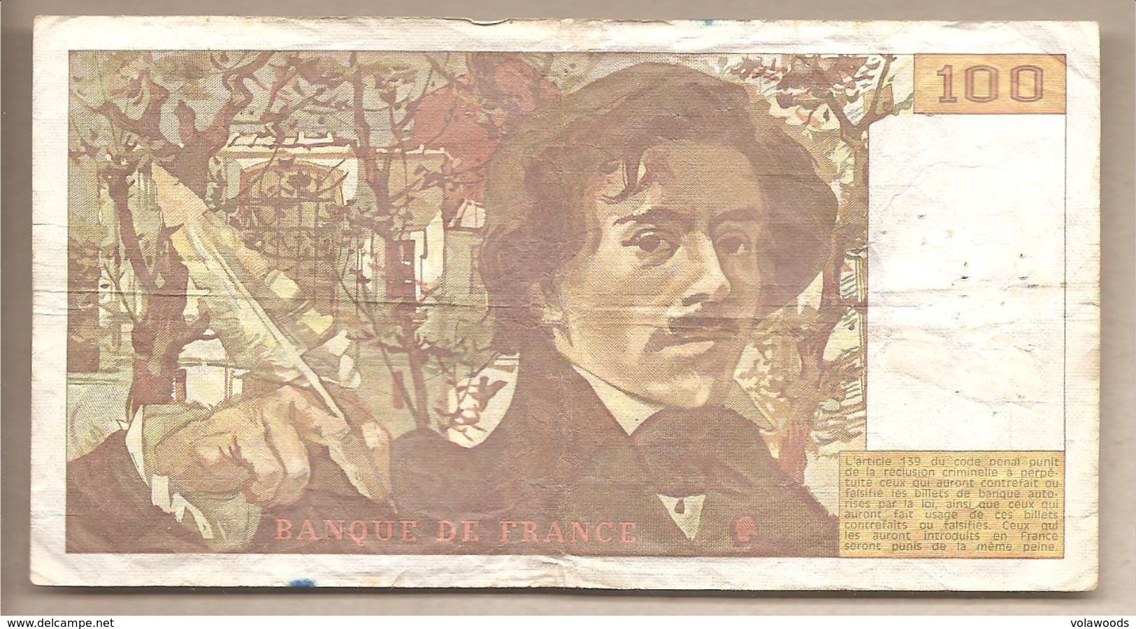 Francia - Banconota Circolata Da 100 Franchi P-154b.8 - 1986 #19 - 100 F 1978-1995 ''Delacroix''