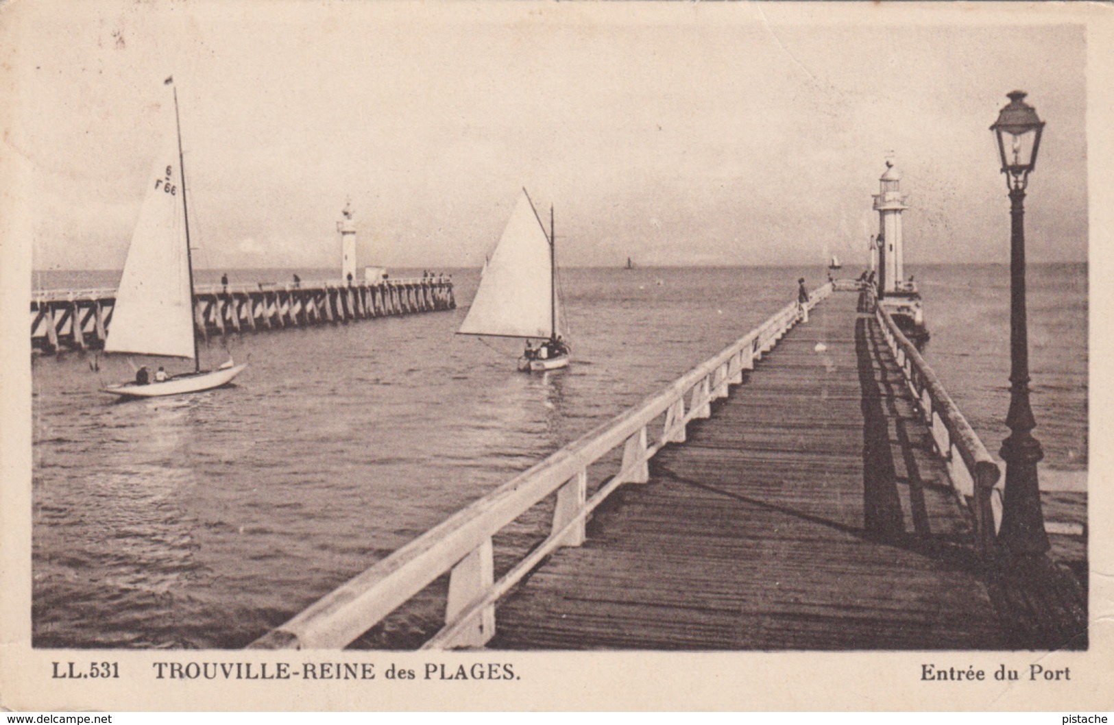 Trouville-Reine-des-Plages 14 Calvados Normandie - Entrée Du Port - Écrite En 1938 - LL 531 - 2 Scans - Trouville