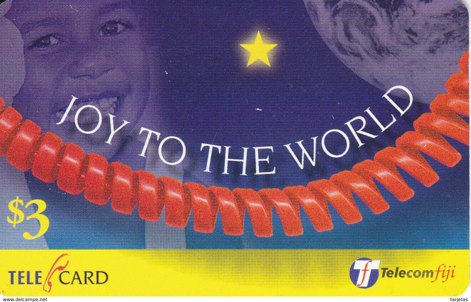 TARJETA DE LAS FIJI DE UN NIÑO JOY TO THE WORLD (CHILDREN) - Fidji