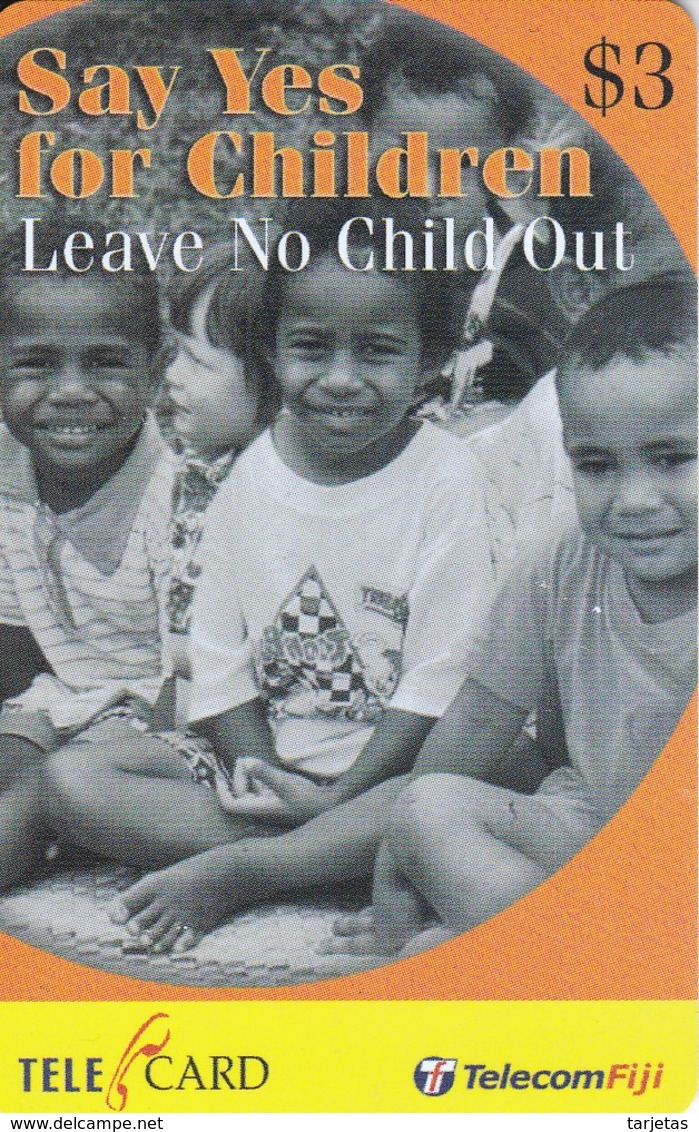 TARJETA DE LAS FIJI DE UNOS NIÑOS - SAY YES FOR CHILDREN - Fiji