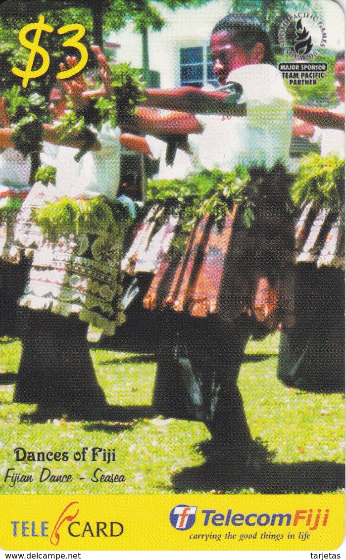 TARJETA DE LAS FIJI DE DANDAS TIPICAS - SOUTH PACIFIC GAMES 2003 - Fiji