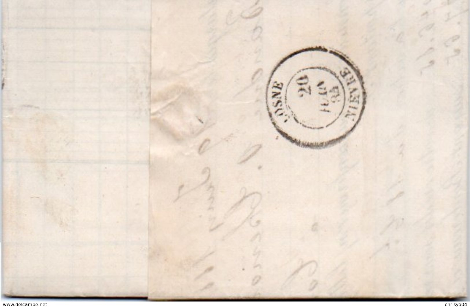 84Sm N°44 Lettre 1884 Montargis (Loiret) à Cosne (Niévre) Tampon Dateur Pouge & Cie à Montargis - 1849-1876: Periodo Classico