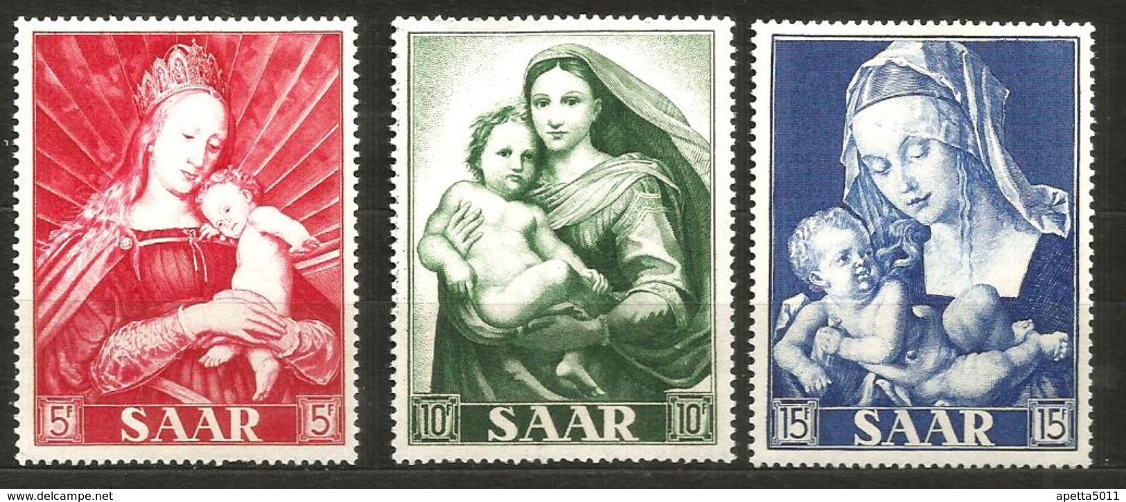 1954 SAAR  Anno Mariano Serie Completa Nuova ** MNH - Nuovi