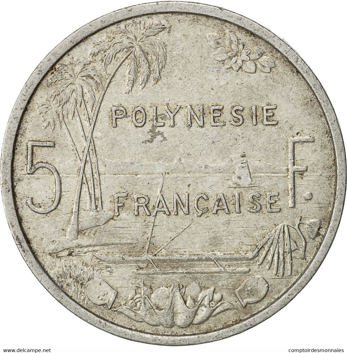 French Polynesia, 5 Francs, 1982, Paris, TB, Aluminium, KM:12 - Französisch-Polynesien