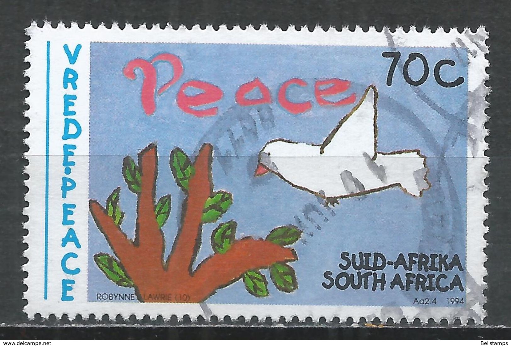 South Africa 1994. Scott #879 (U) Children' Drawing, Dove, Olive Tree, By Robynne Lawrie - Oblitérés