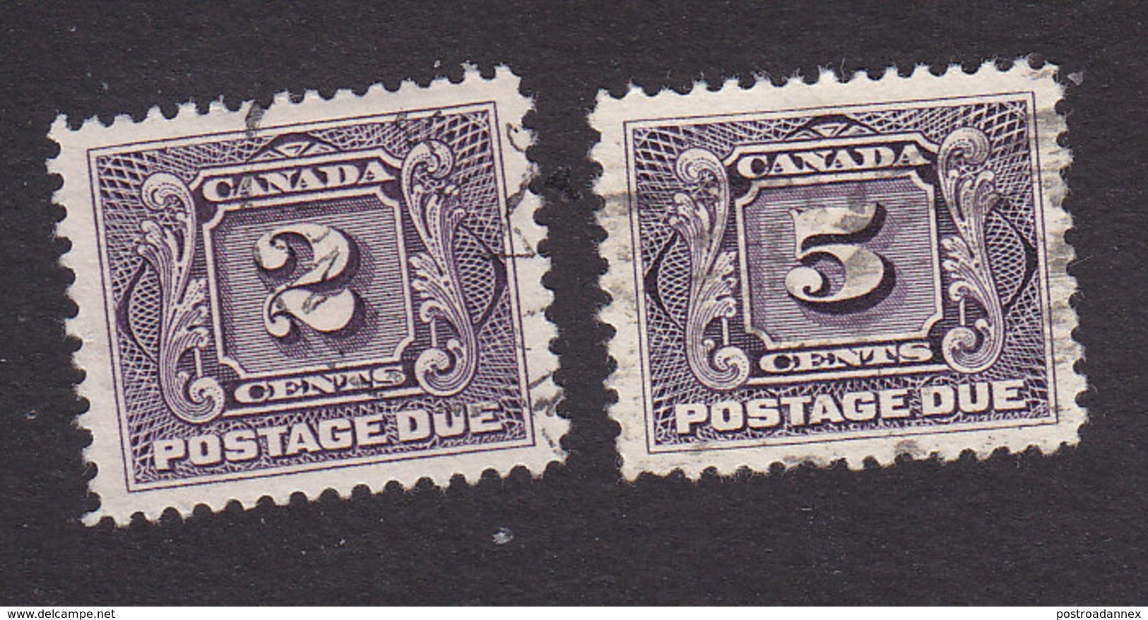 Canada, Scott #J2, J4, Used, Postage Due, Issued 1906 - Postage Due
