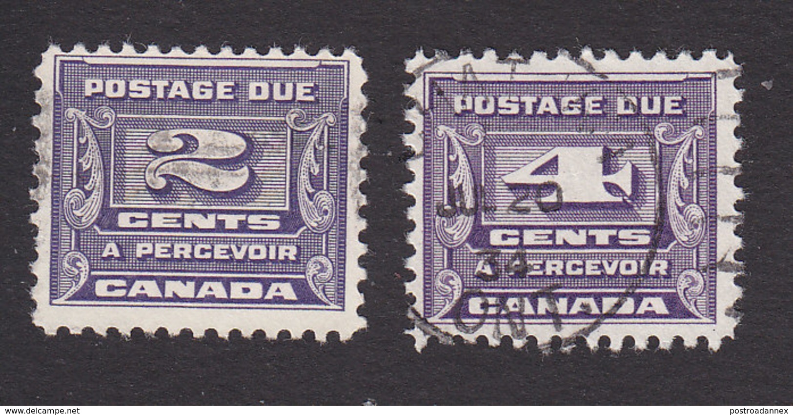 Canada, Scott #J12-J13, Used, Postage Due, Issued 1933 - Port Dû (Taxe)