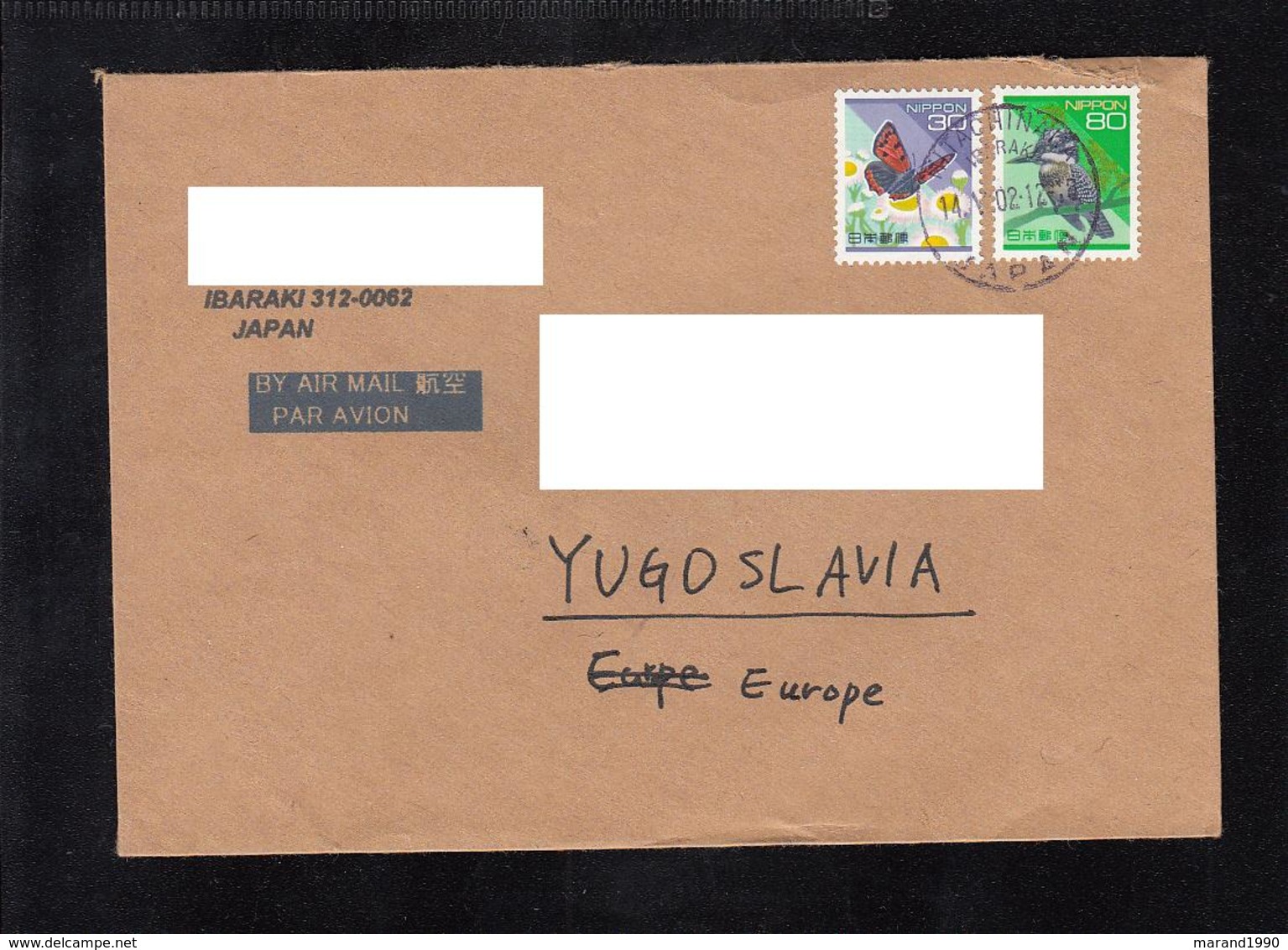 COVER / JAPAN BUTTERFLYES YUGOSLAVIA ** - Paons