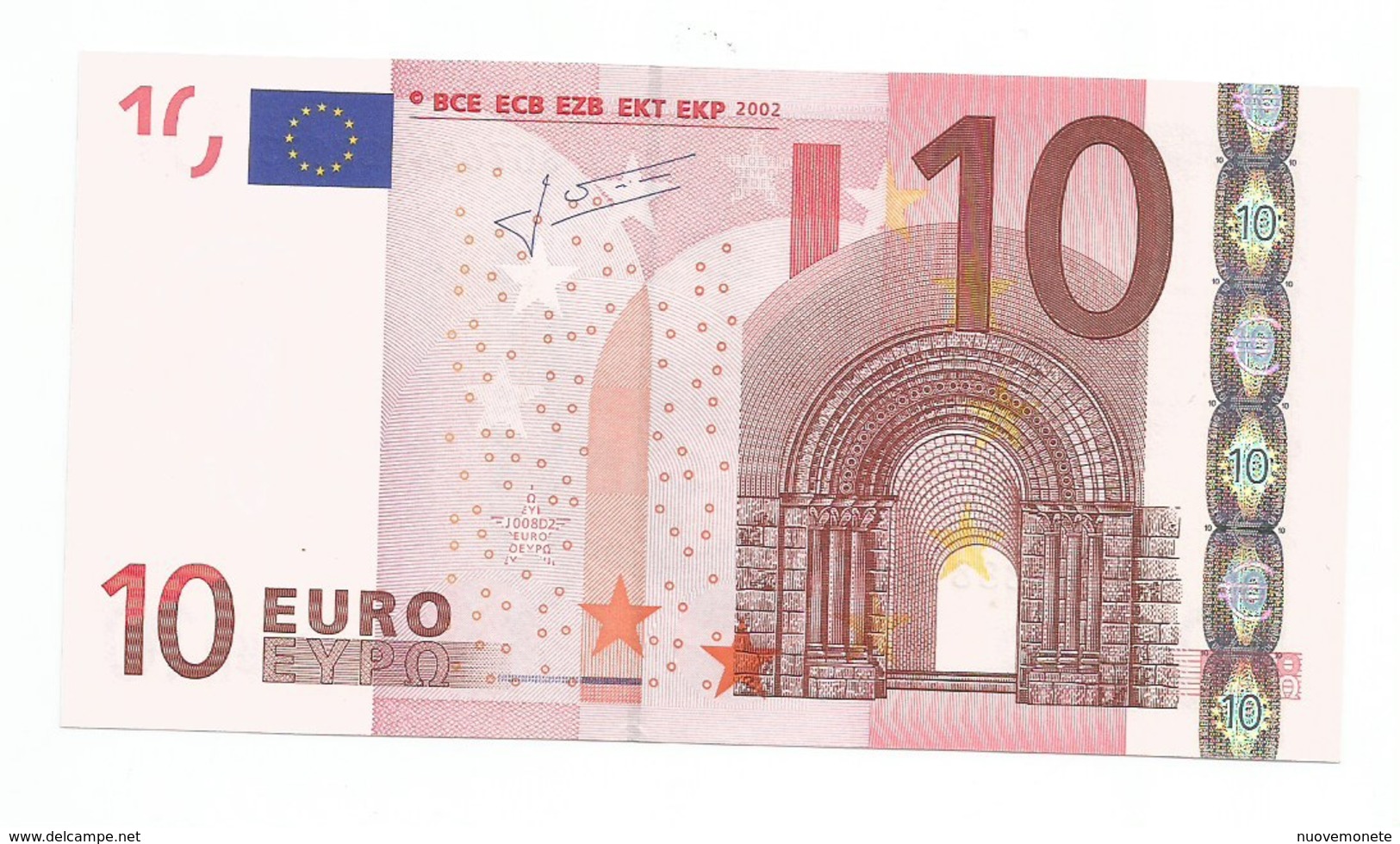 10 Euro TRICHET S ITALIA  J008 .. RARISSIMA - 10 Euro