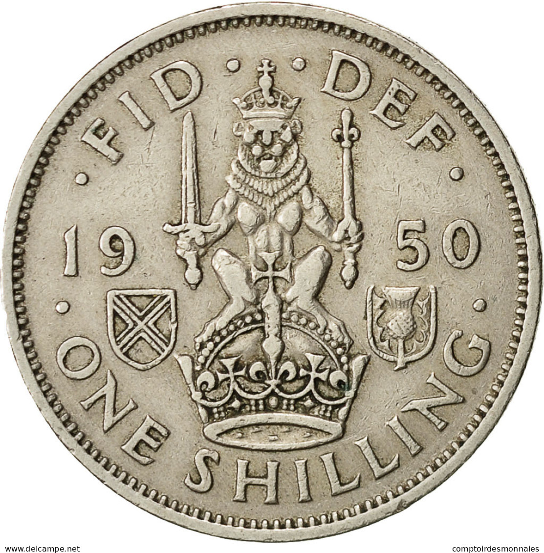 Monnaie, Grande-Bretagne, George VI, Shilling, 1950, TTB, Copper-nickel, KM:877 - I. 1 Shilling