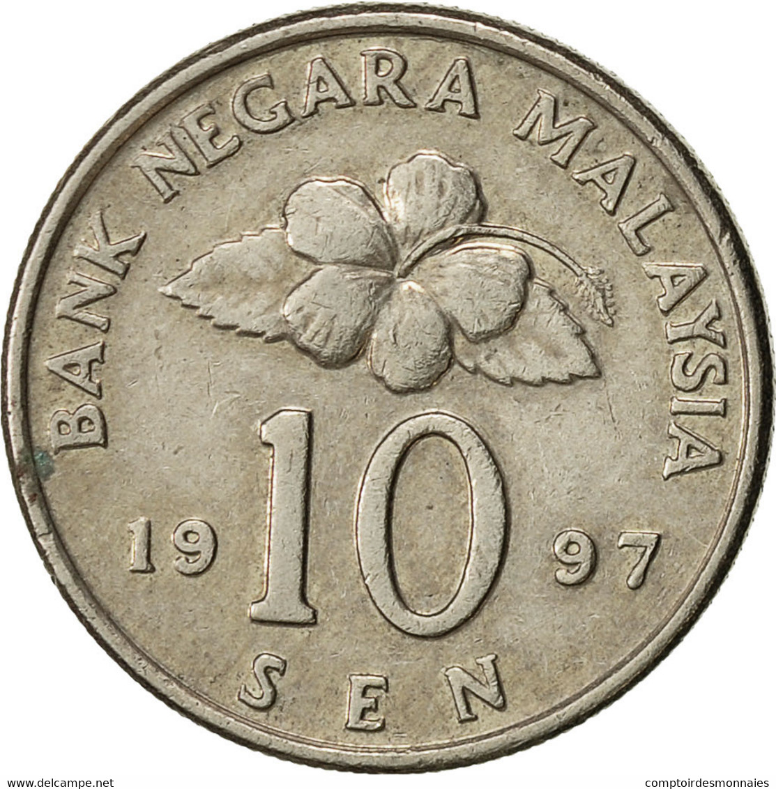 Malaysie, 10 Sen, 1997, Franklin Mint, TTB, Copper-nickel, KM:3 - Malaysie