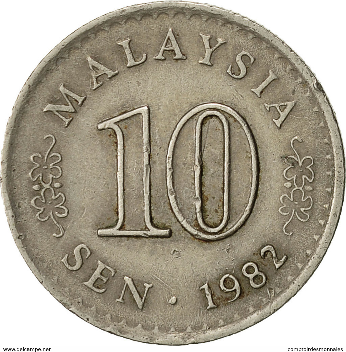 Malaysie, 10 Sen, 1982, Franklin Mint, TTB, Copper-nickel, KM:3 - Malaysia