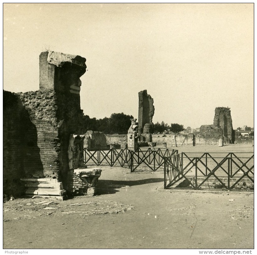 Italie Rome Palatin Palais D'Auguste Ancienne Stereo SIP Photo 1900 - Stereoscopic