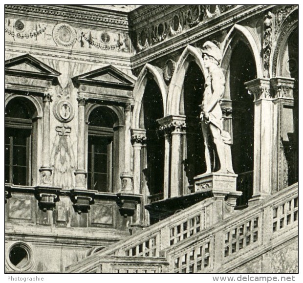 Italie Venise Palais Des Doges L' Escalier Des Géants Ancienne Stereo SIP Photo 1900 - Stereoscopic
