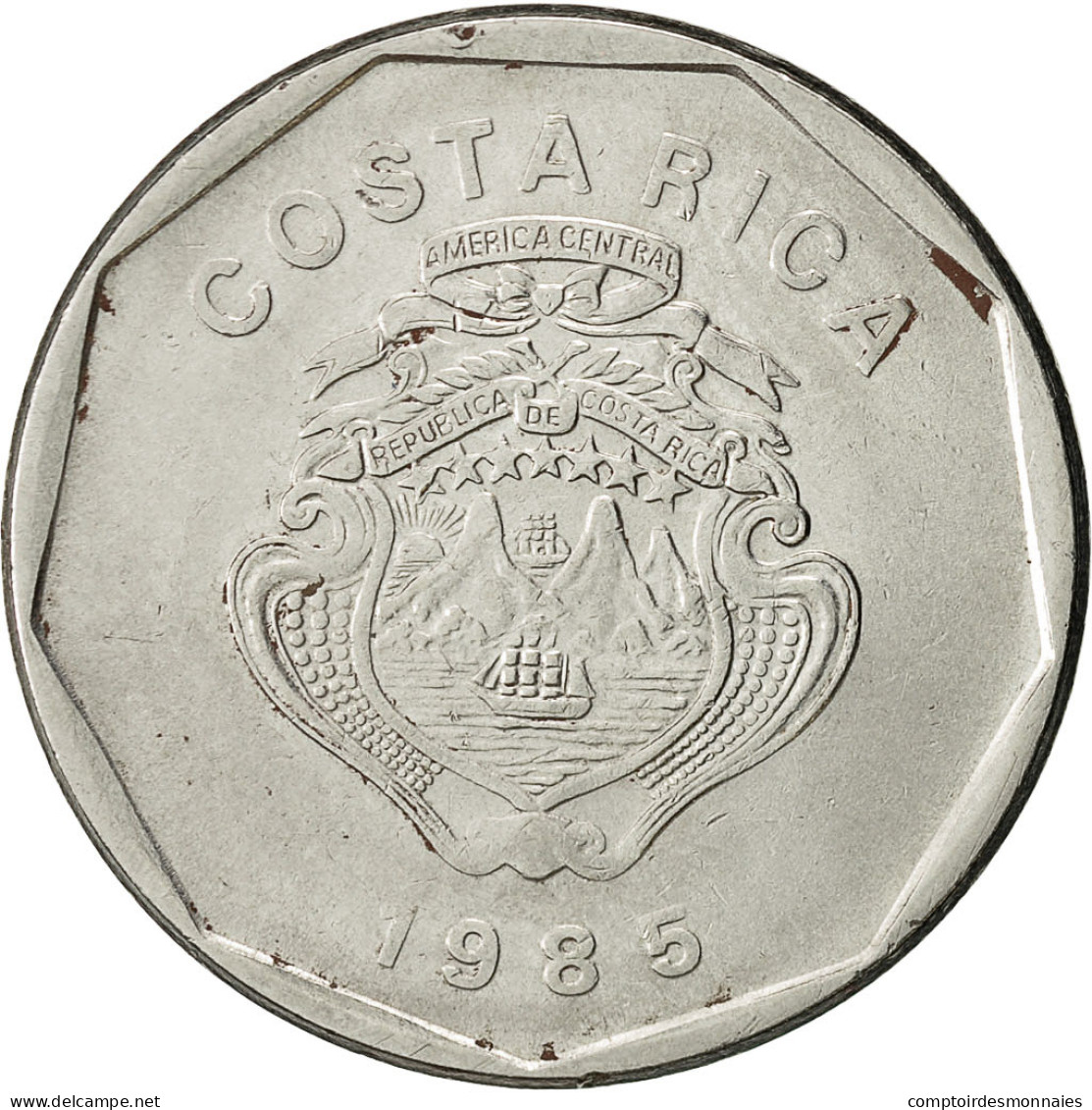 Costa Rica, 20 Colones, 1985, TTB, Stainless Steel, KM:216.2 - Costa Rica