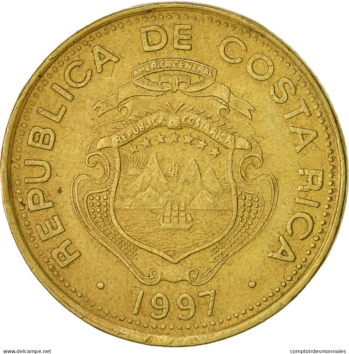 Costa Rica, 50 Colones, 1997, TB+, Laiton, KM:231 - Costa Rica