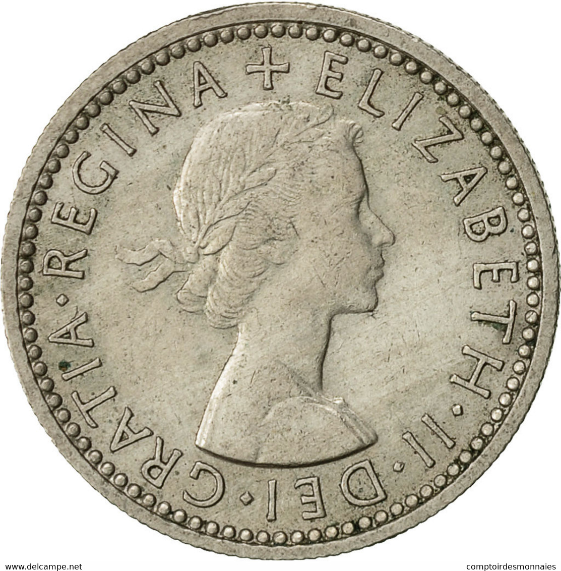 Grande-Bretagne, Elizabeth II, 6 Pence, 1957, TB+, Copper-nickel, KM:903 - H. 6 Pence