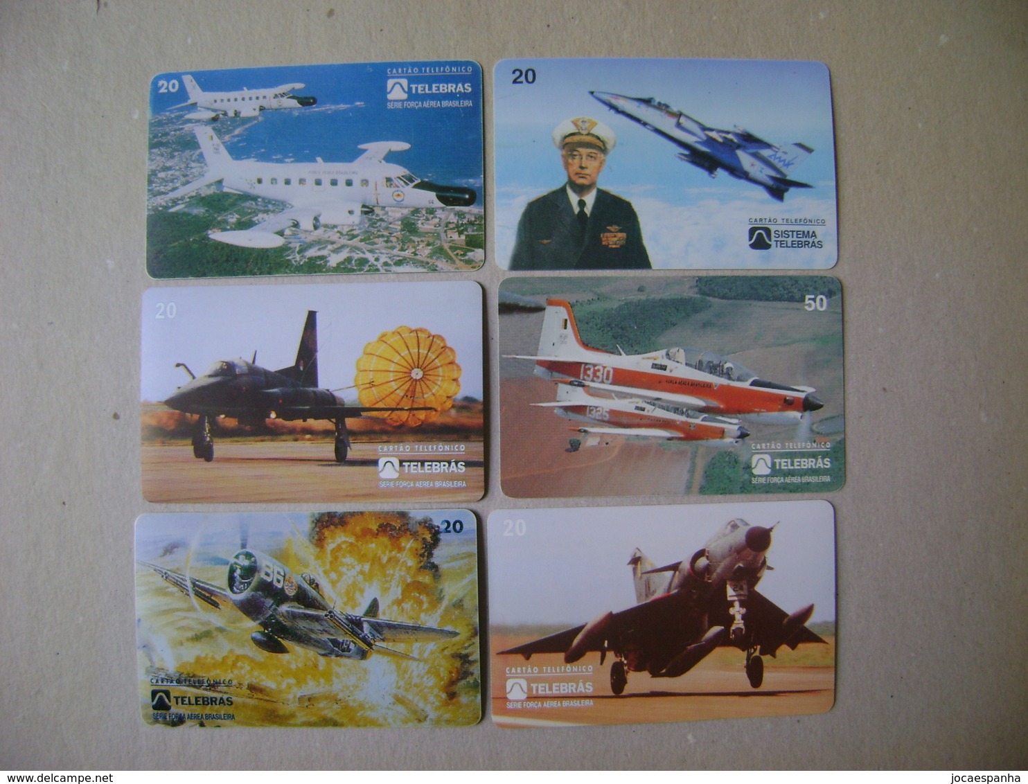 10 TELEPHONE CARDS OF AIRPLANE (BRAZIL) - Avions