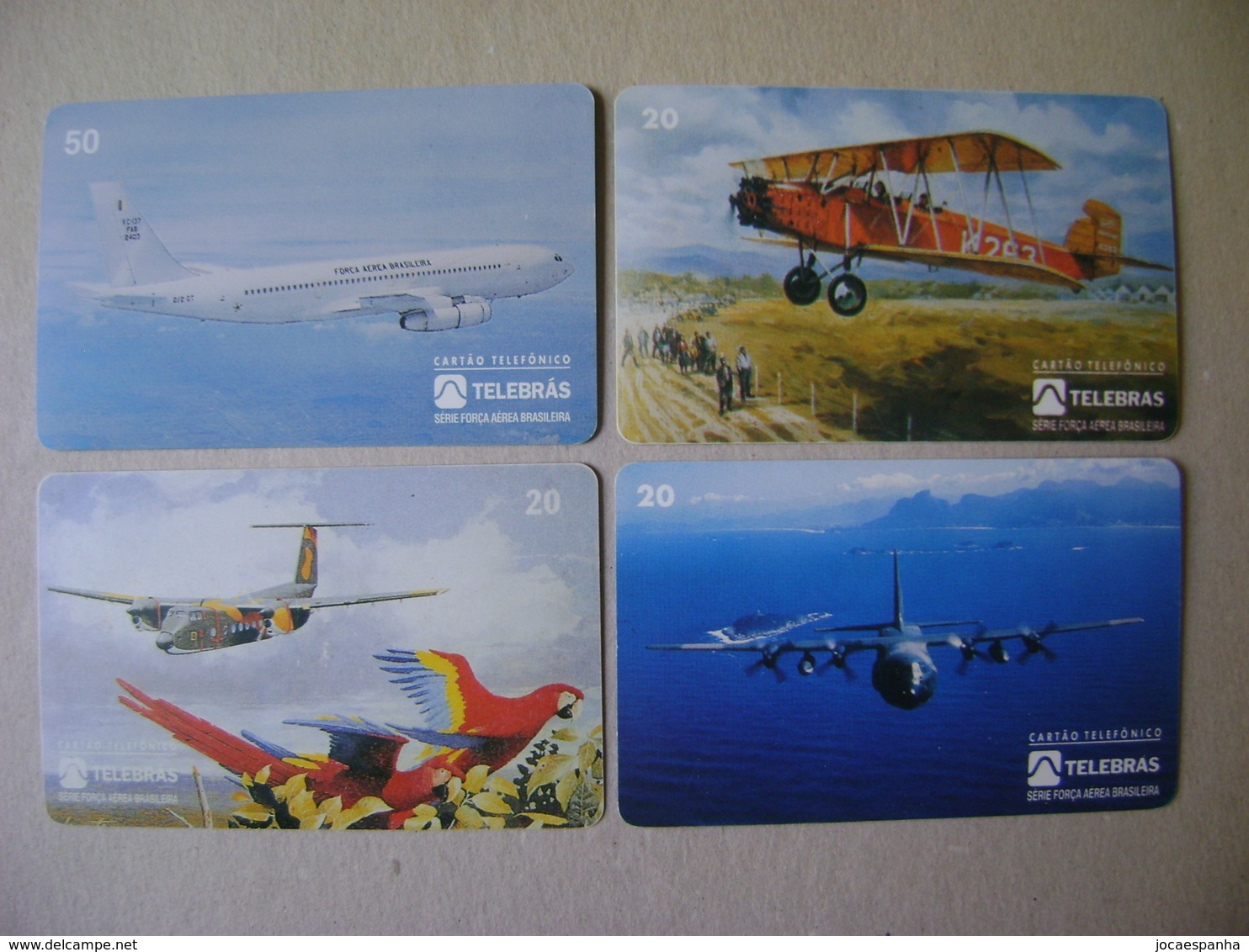 10 TELEPHONE CARDS OF AIRPLANE (BRAZIL) - Avions