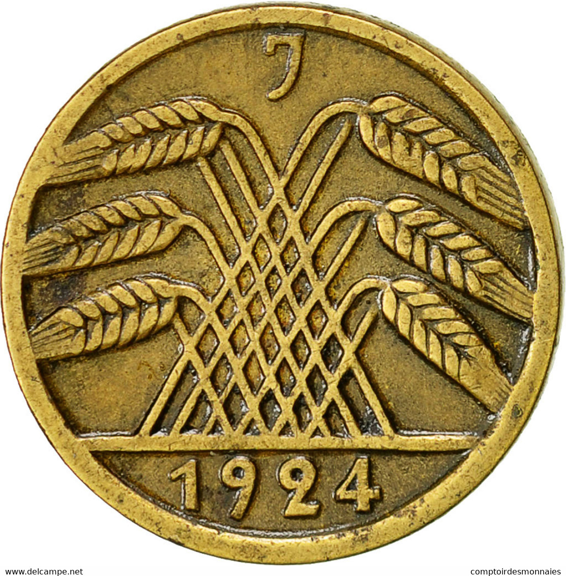 Allemagne, République De Weimar, 5 Rentenpfennig, 1924, Hambourg, TTB - 5 Rentenpfennig & 5 Reichspfennig