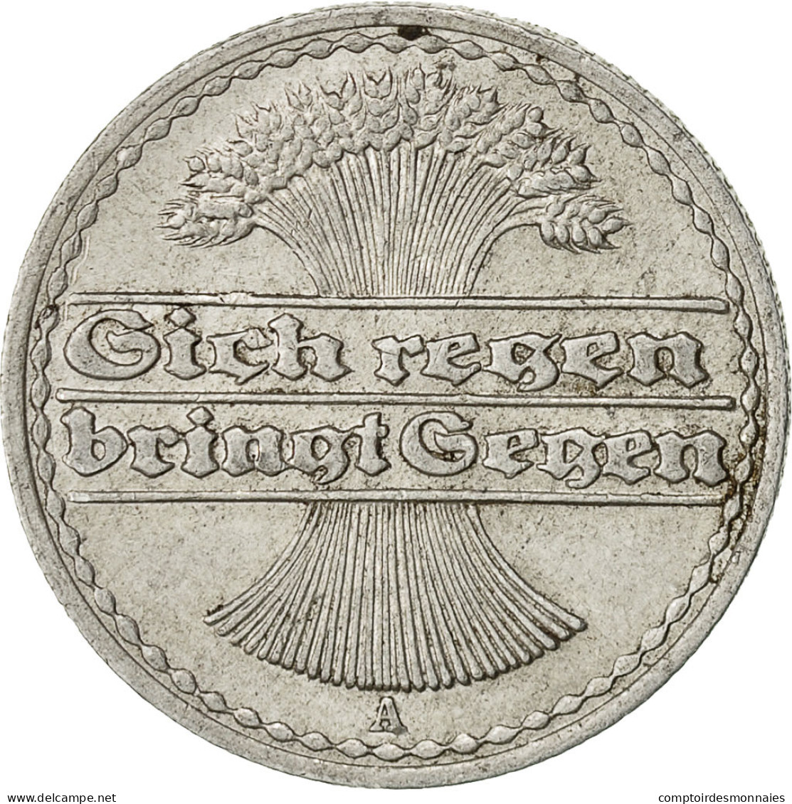 Allemagne, République De Weimar, 50 Pfennig, 1921, Berlin, TB+, Aluminium - 50 Rentenpfennig & 50 Reichspfennig